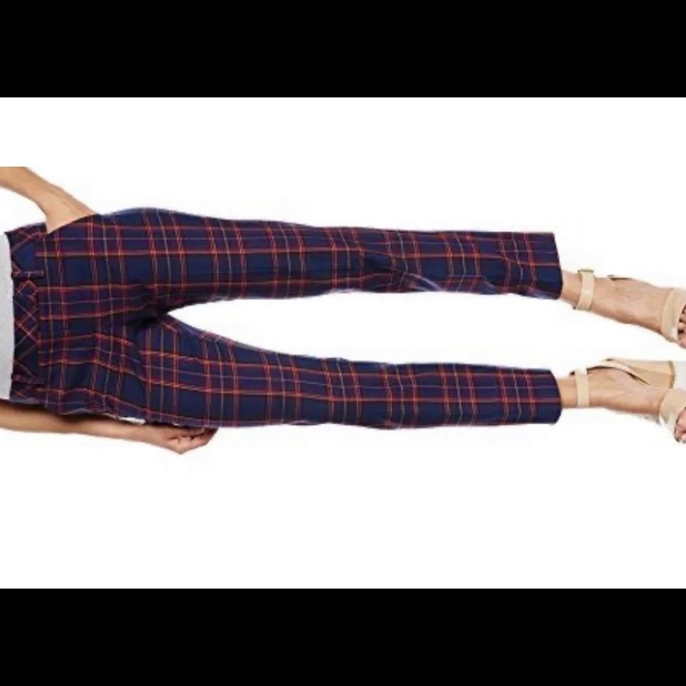 Trina Turk Women's Aubree Modern Tartan Plaid Slim Pant,size 0,New without tags